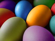 photo gratuite d'œufs multicolores